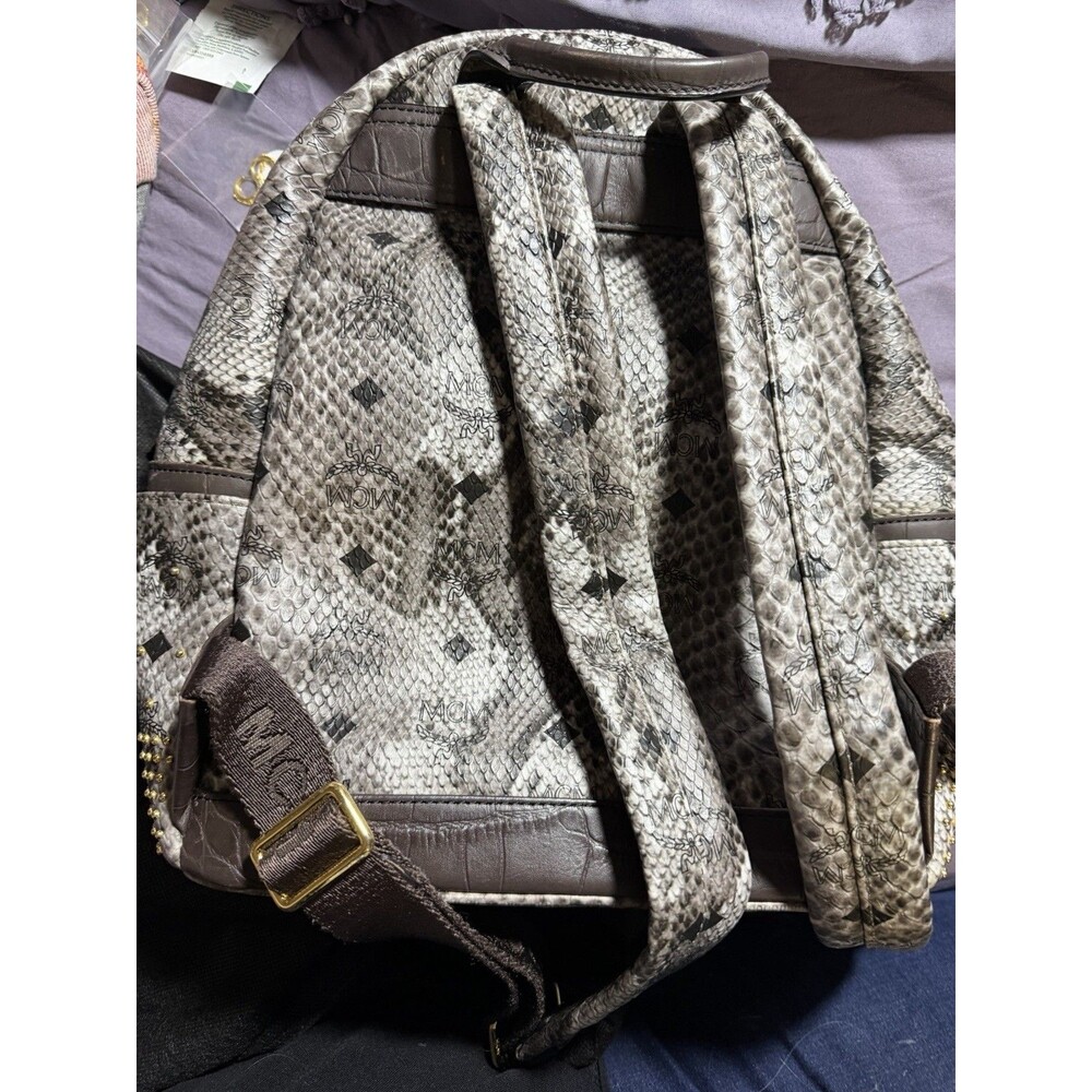 MCM Small Python Stud Armour Backpack - Picture 15 of 16